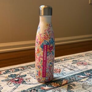 Starbucks Swell Lilly Pulitzer 17Oz Water Bottle Pink Resort Floral Thermos